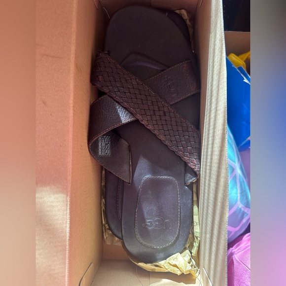 UGG Brown Men's Sandals - Picture 1 of 3